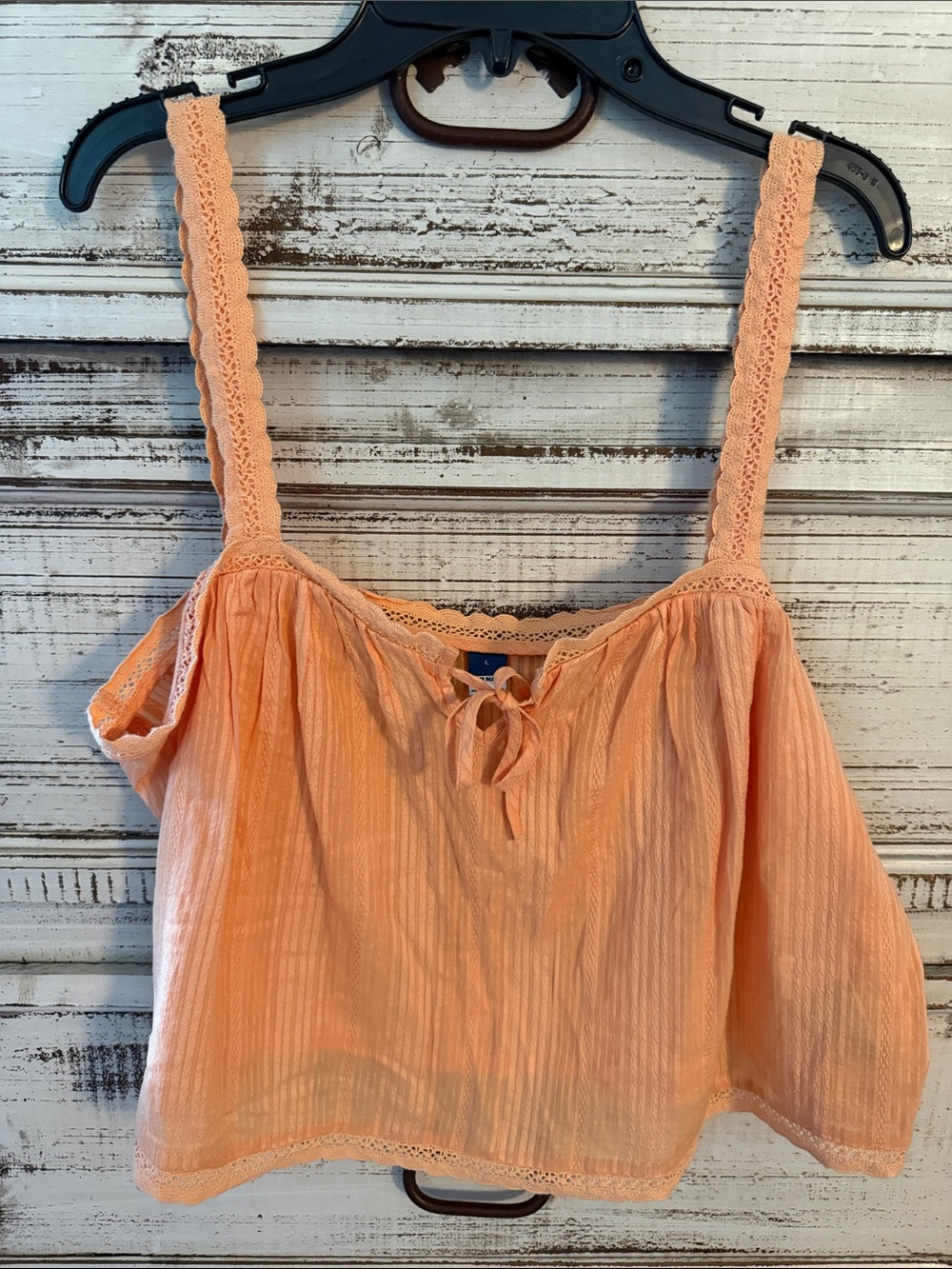 Old Navy Orange Lace-Trim Cropped Camisole